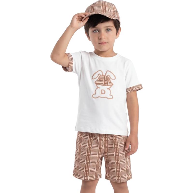 90055 оптом детские летние костюмы двойки с кепкой для мальчиков на 2/5 лет