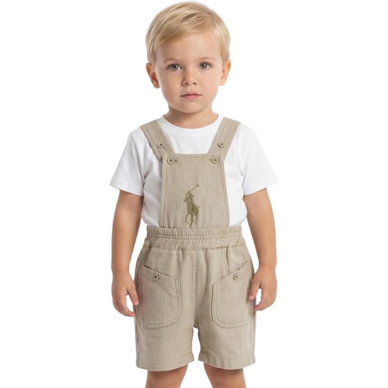 90141 оптом детские летние полукомбинезоны с футболками для мальчиков на 6/24 месяцев