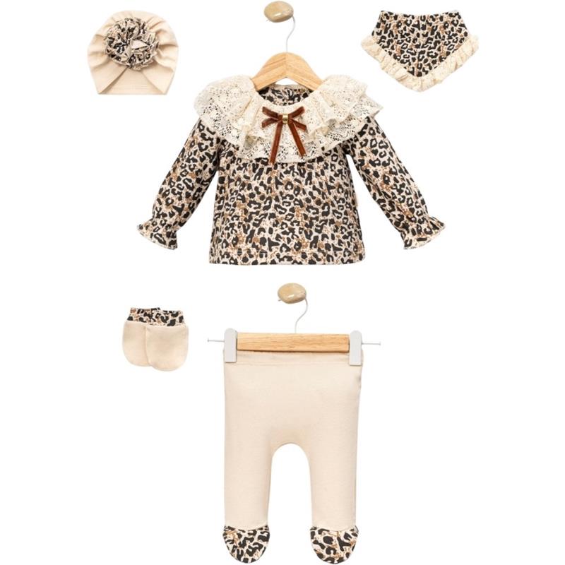 2128 5Lİ ZIBIN SET 0-3 AY LADY LEOPAR