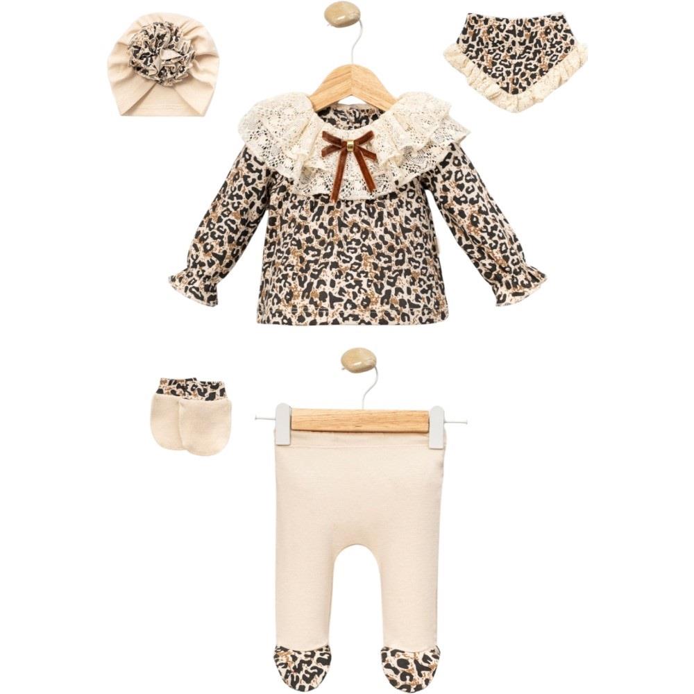 2128 5Lİ ZIBIN SET 0-3 AY LADY LEOPAR