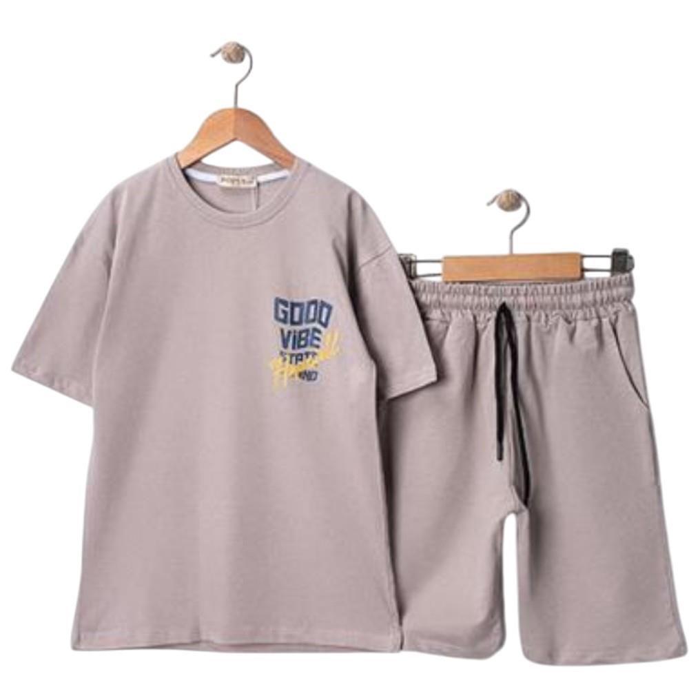 106 wholesale summer two-piece sets (T-shirt and shorts) for boys aged 7-10 years