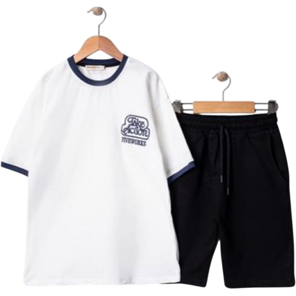 108 wholesale summer two-piece sets (T-shirt and shorts) for boys aged 7-10 years.