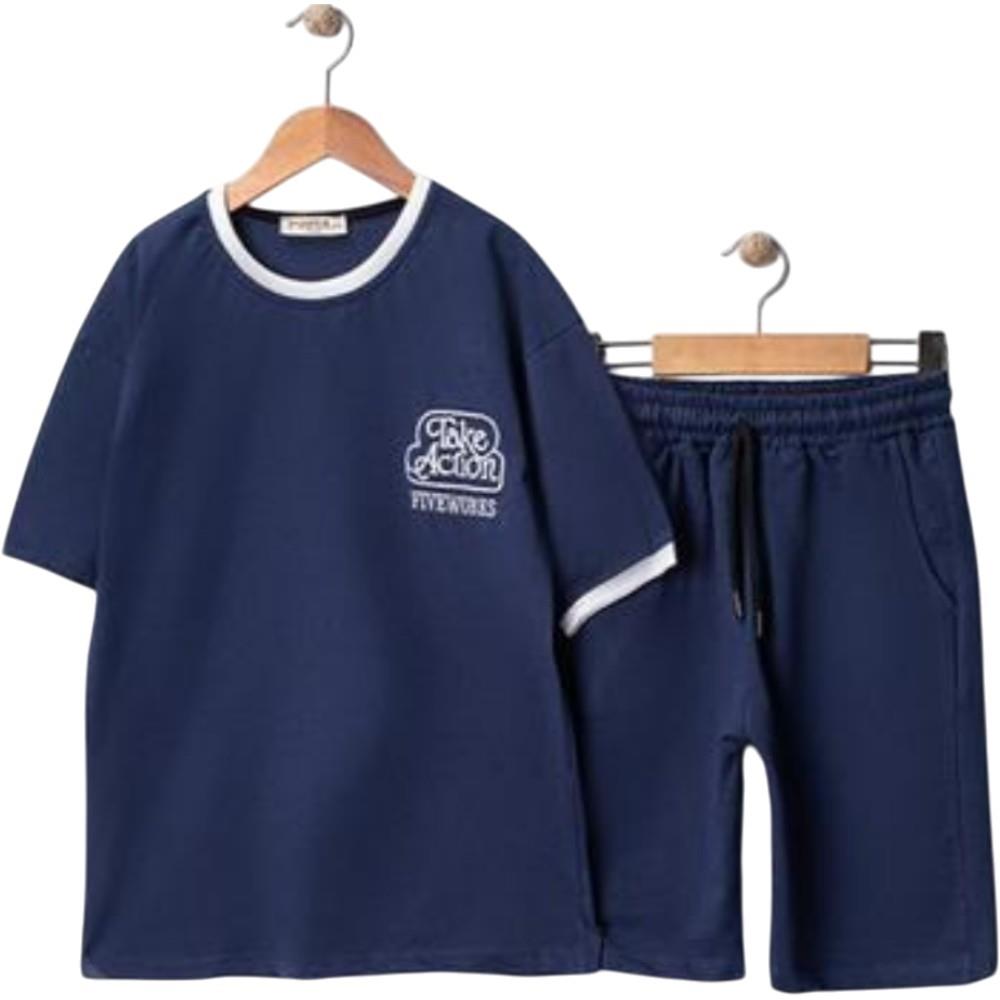 108 wholesale summer two-piece sets (T-shirt and shorts) for boys aged 7-10 years.