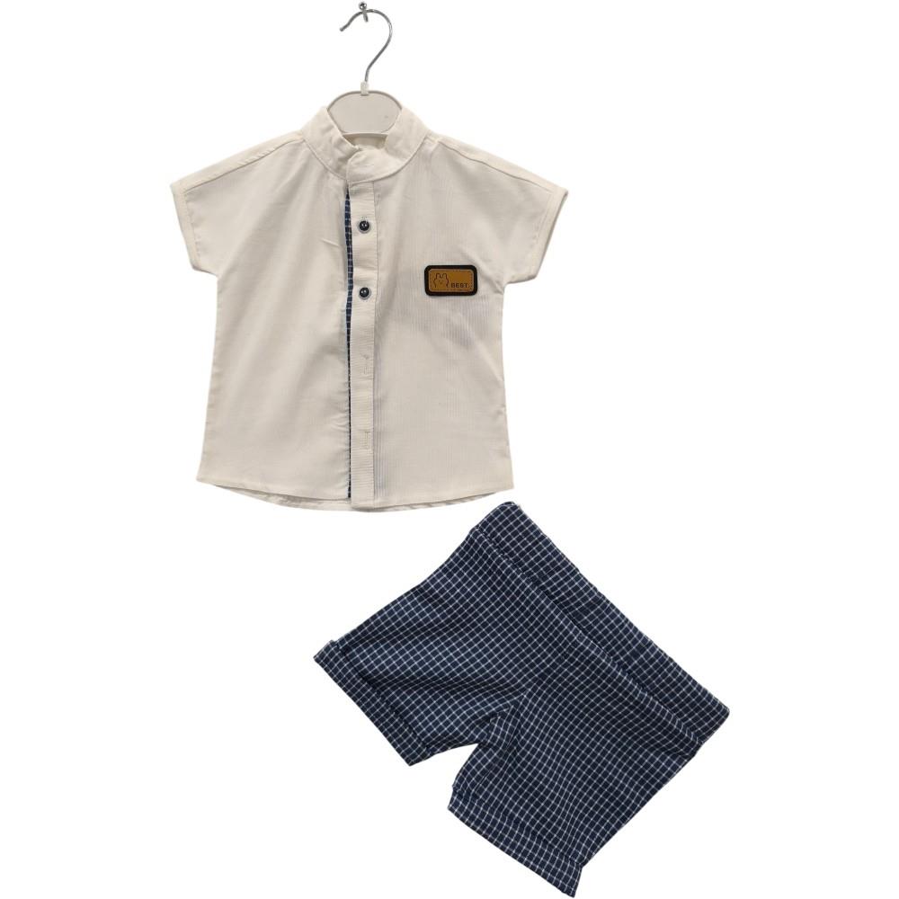 wholesale children's summer shirts with shorts for boys 6/18 months