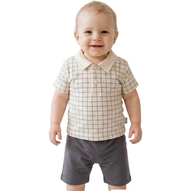 0574 wholesale children's summer two-piece sets of T-shirts and shorts for boys aged 1/4 years