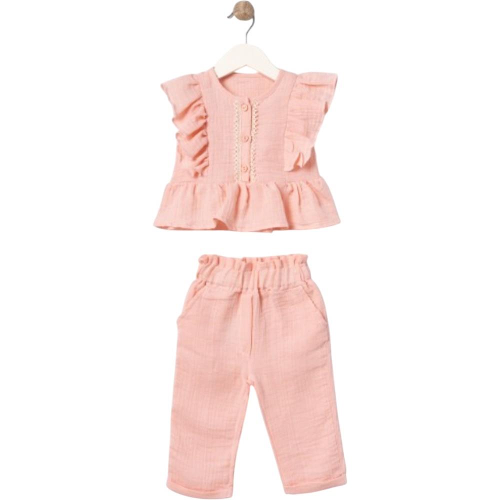 7070 Wholesale Summer Blouse and Pants Set for Girls Aged 1-4 Years