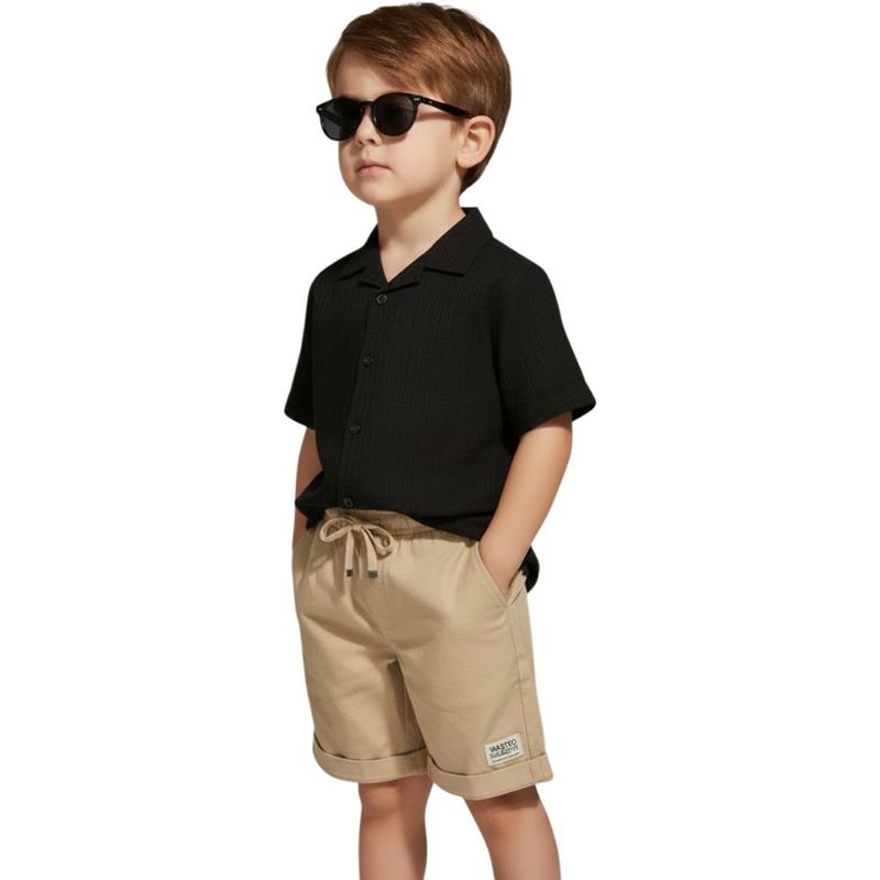 Wholesale children's summer two-piece suits consisting of shirts and shorts for boys aged 11/15 years