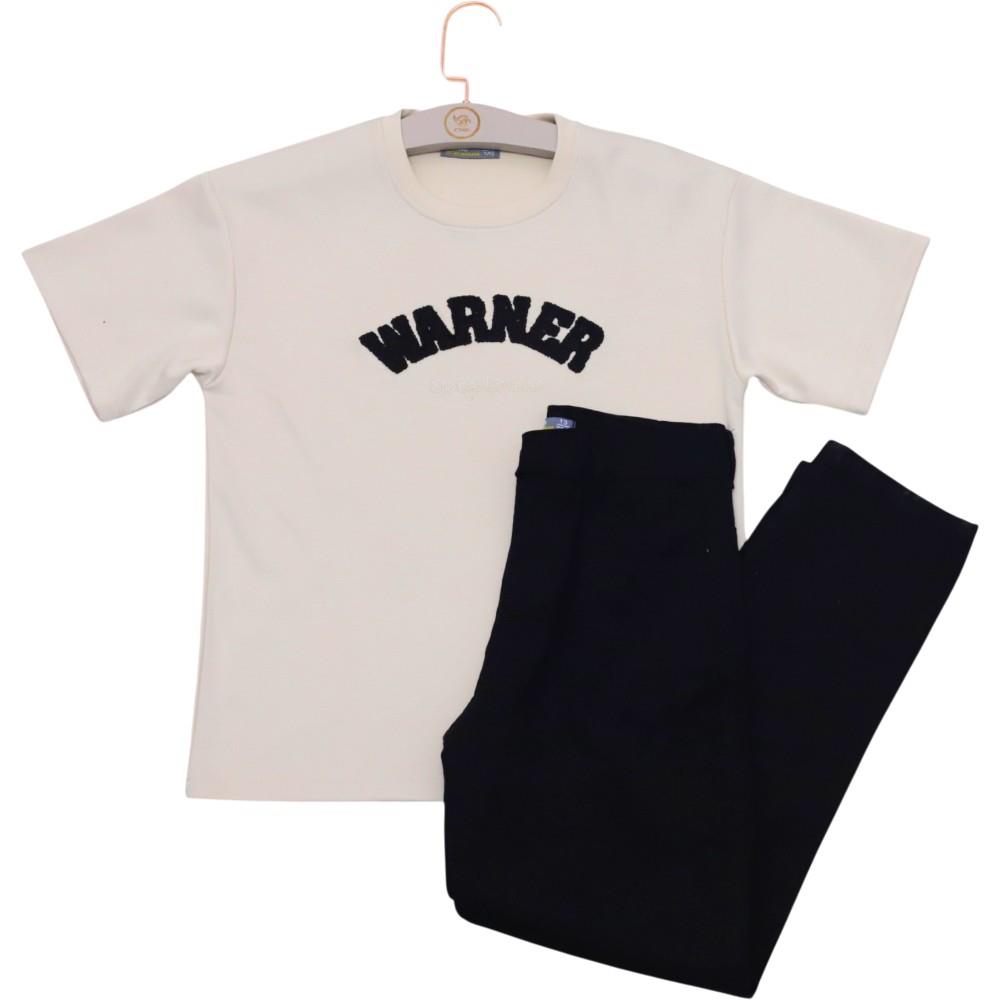 80740 Wholesale 11-15 year old boys' two-piece summer set including t-shirt and trousers