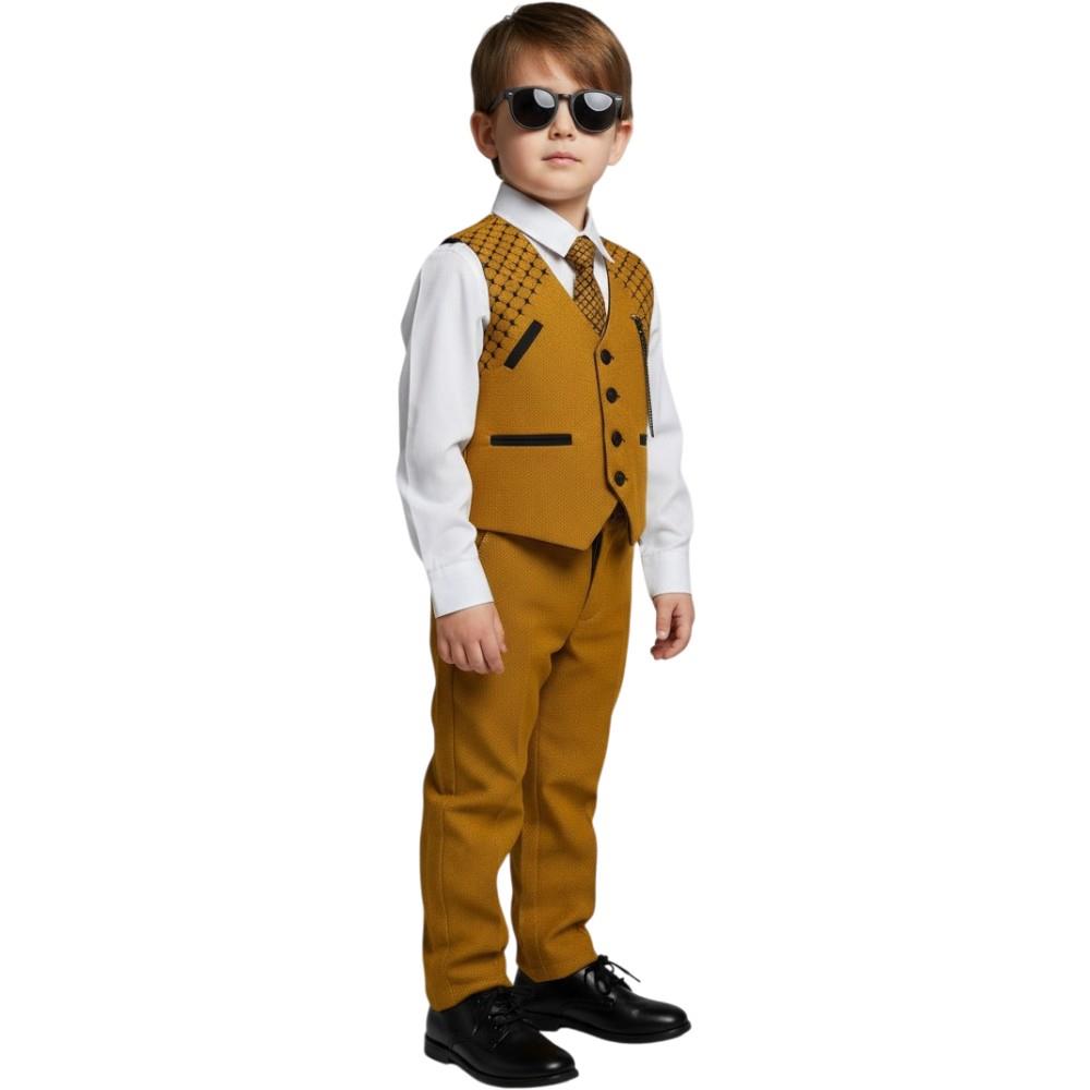 Wholesale smart 4-piece children's suits for boys aged 5-8 years