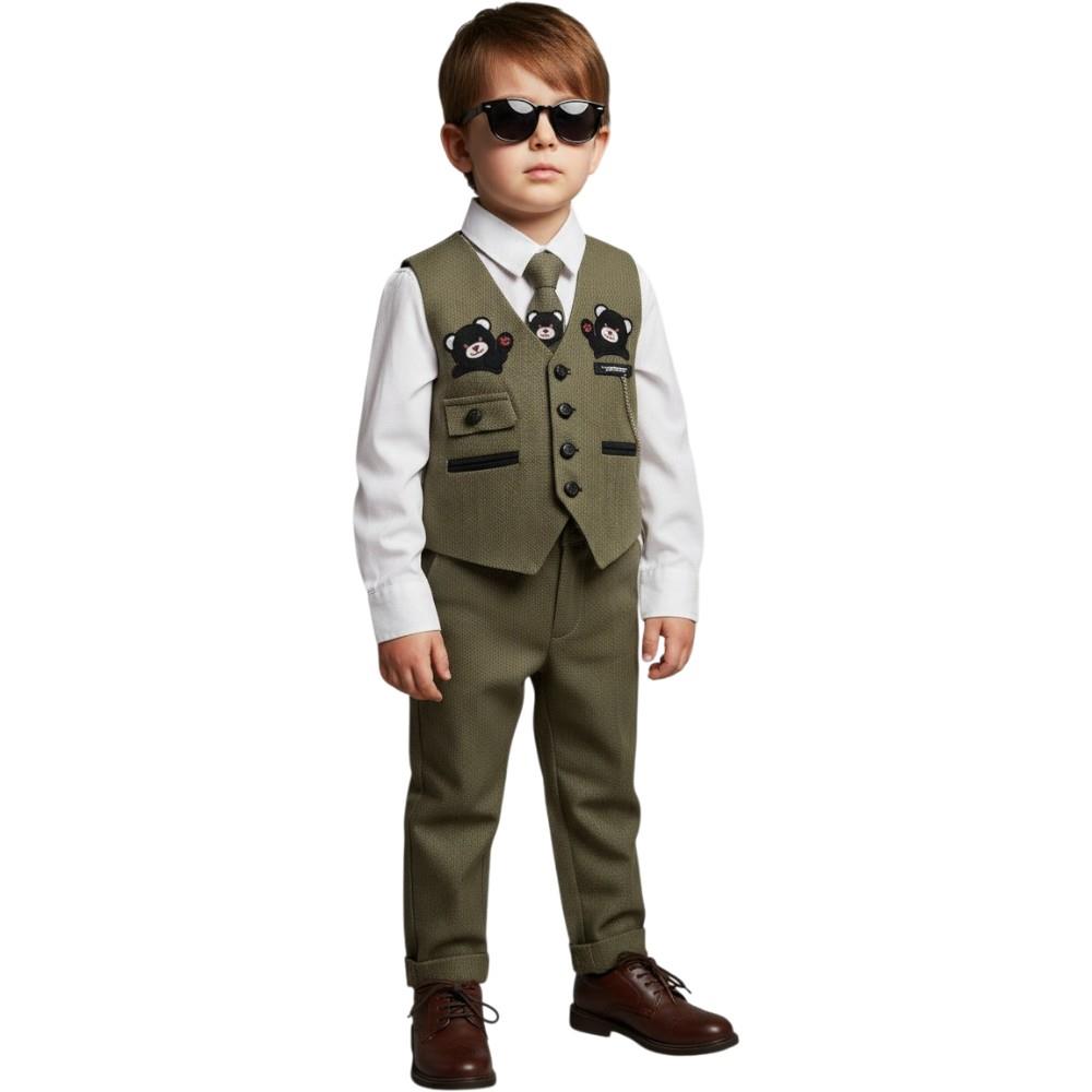 Wholesale smart 4-piece children's suits for boys aged 5-8 years