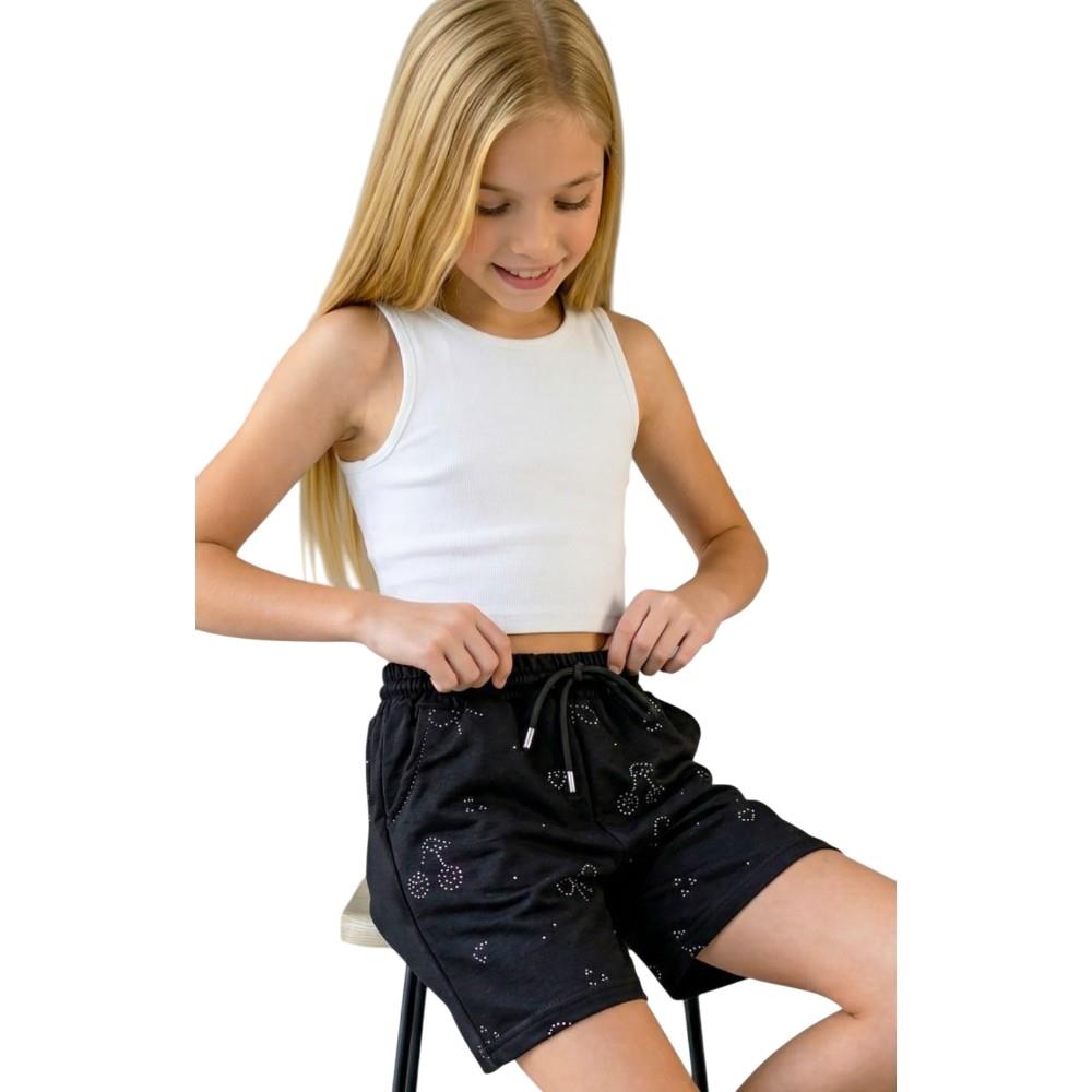 2108-1 Wholesale summer cotton capri shorts for girls aged 5-8 years
