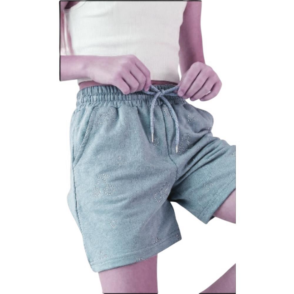 2108-2 wholesale children's summer knitted shorts for girls aged 9-12 years