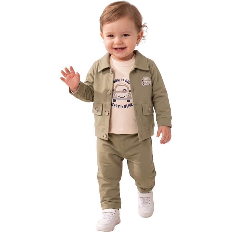 2552 wholesale children's demi-season three-piece suits for infants 6/18 months