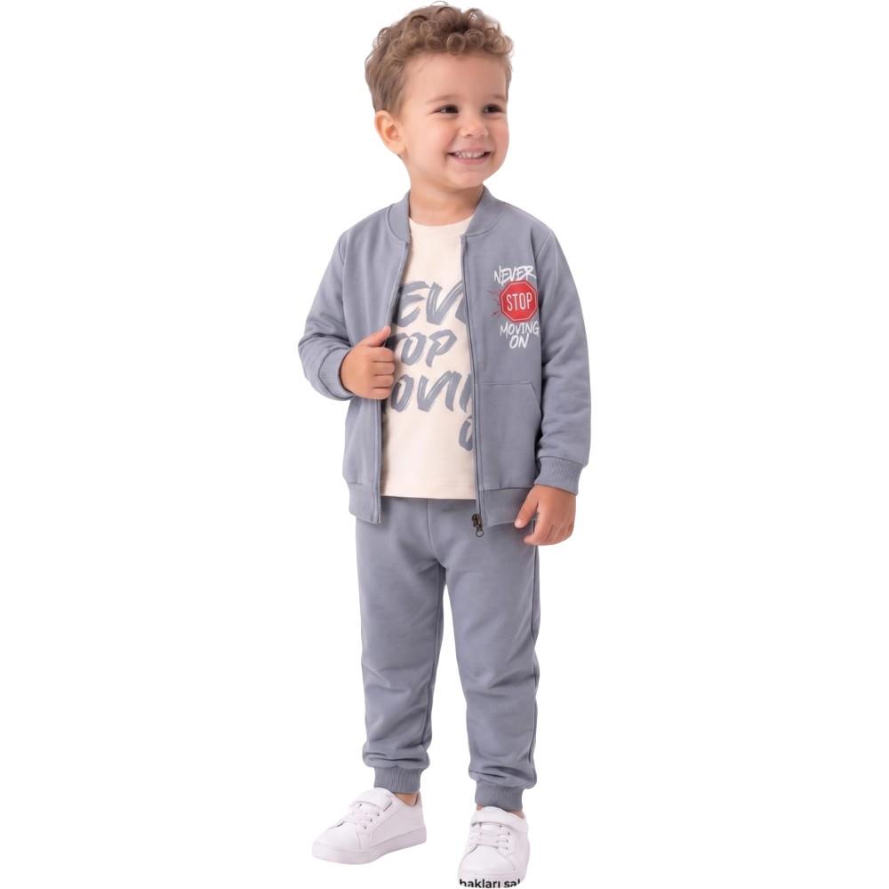 867 wholesale children's demi-season three-piece suits made of double-thread fabric for boys aged 2-5 years