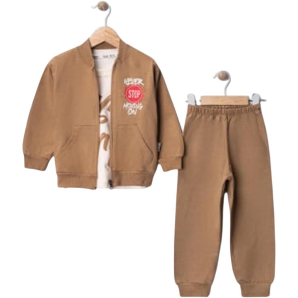 867 wholesale children's demi-season three-piece suits made of double-thread fabric for boys aged 2-5 years