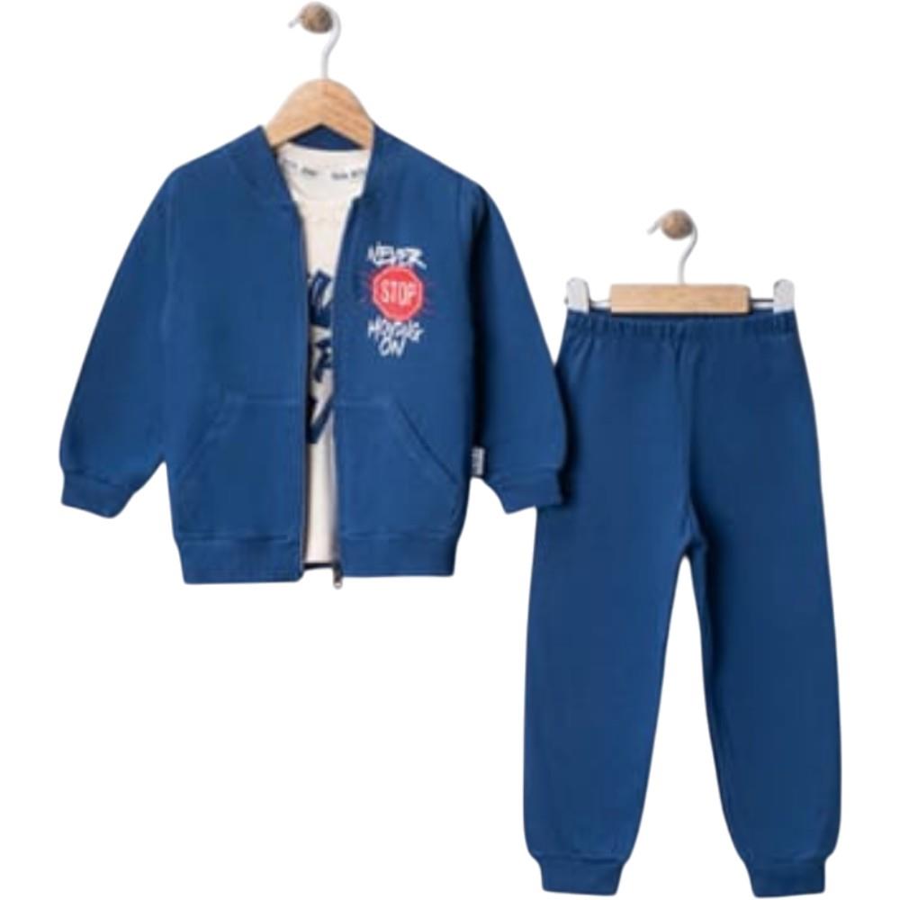 867 wholesale children's demi-season three-piece suits made of double-thread fabric for boys aged 2-5 years