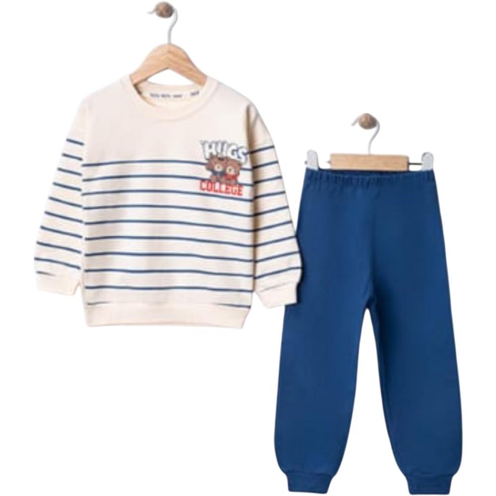 865 wholesale 2/5 boys' striped sweatshirt and trousers seasonal two-piece set