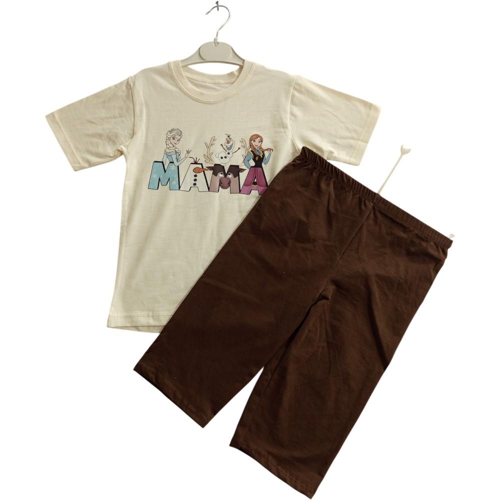 Wholesale children's summer clothing set consisting of a T-shirt and shorts for boys and girls aged 9-12 years