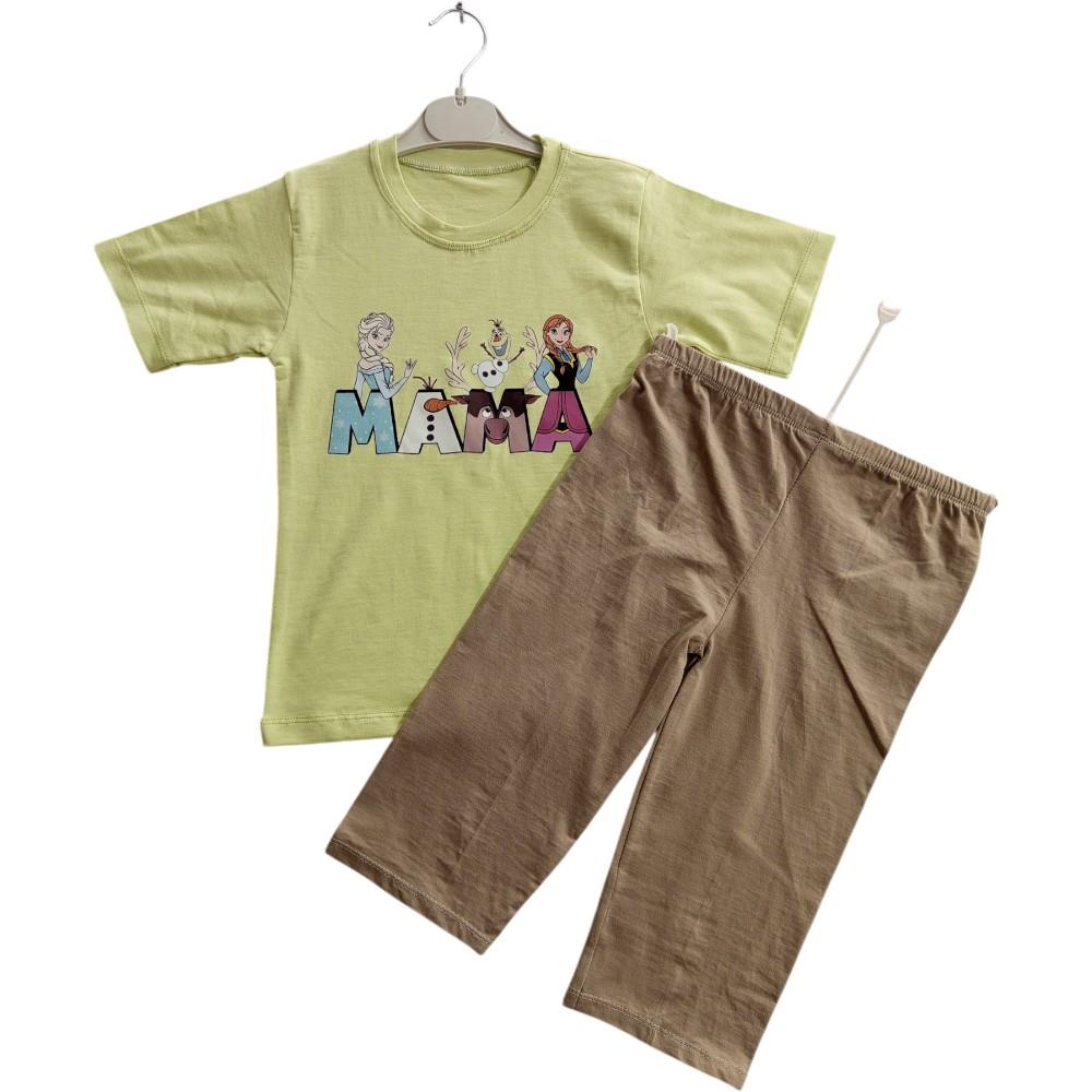 Wholesale children's summer clothing set consisting of a T-shirt and shorts for boys and girls aged 9-12 years