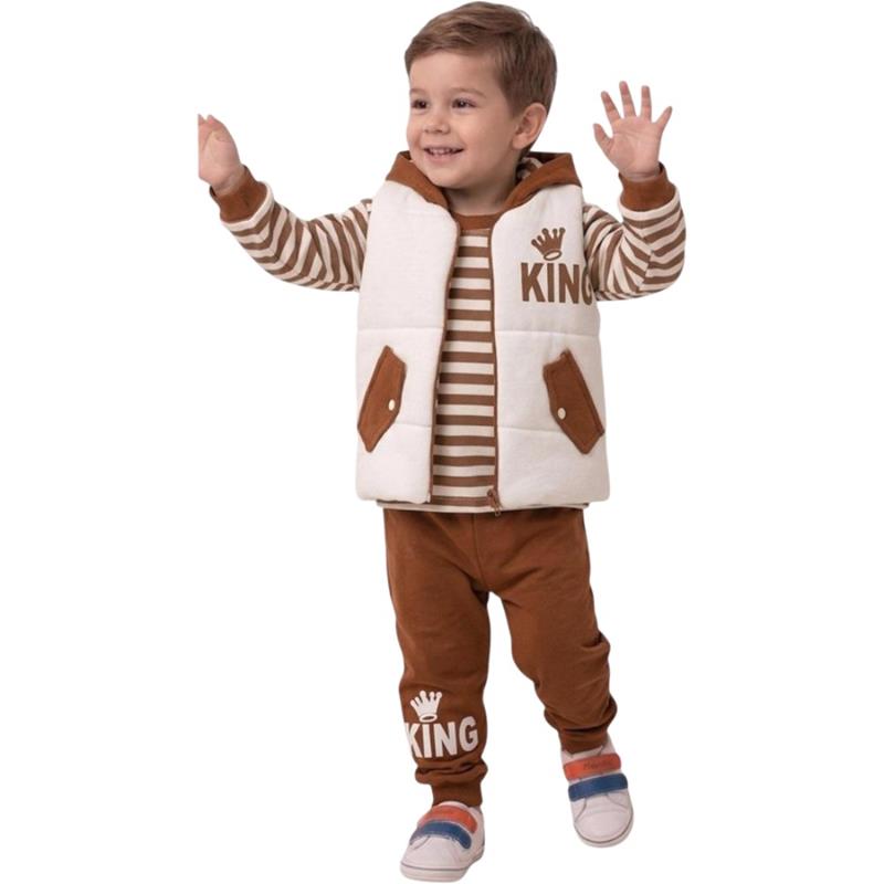 6413 Children's clothing set wholesale for boys (with the "KING" print) for 3-4-5 years old