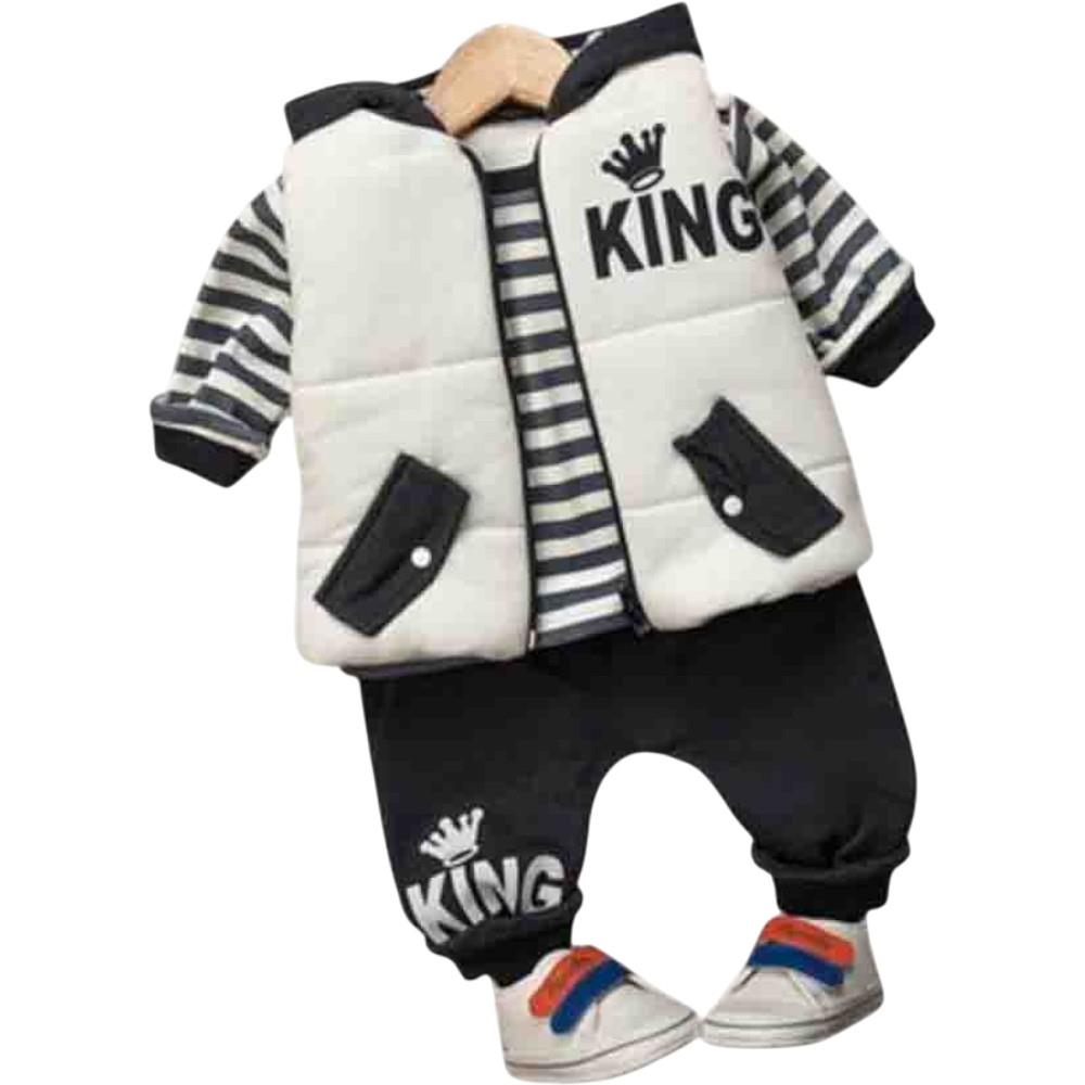 6413 Children's clothing set wholesale for boys (with the "KING" print) for 3-4-5 years old