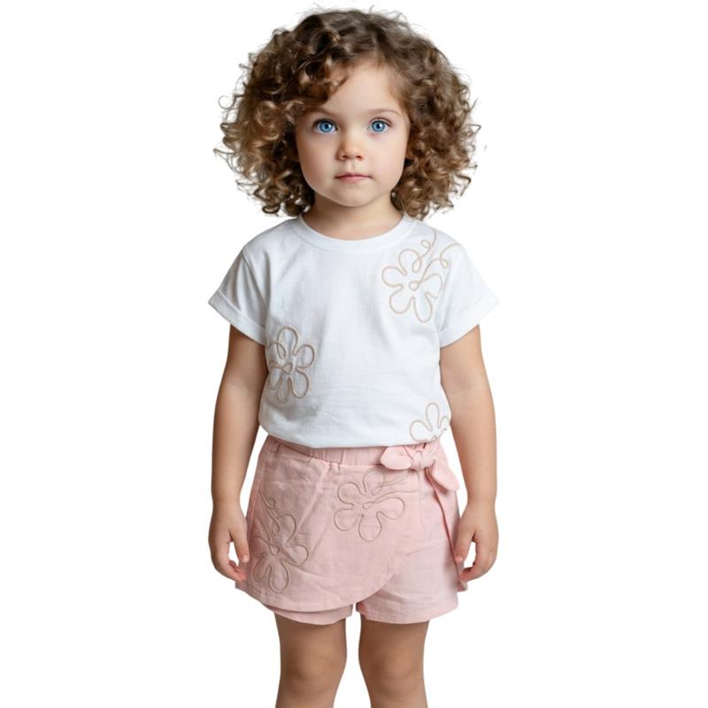 4203 wholesale clothing set for girls (T-shirt and shorts) for 2-5 years